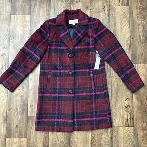 Liz Claiborne Coat Peacoat Women’s Size M Burgundy Black